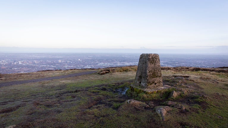 The trigonometry point Divis Summit